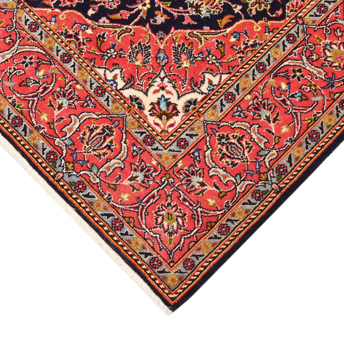 Alfombra persa - Keshan - 170 x 117 cm - rojo