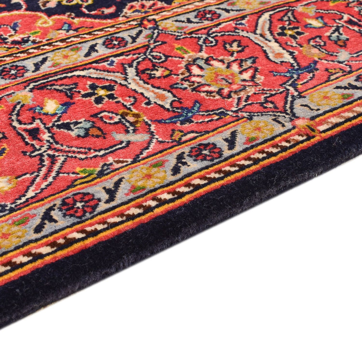 Alfombra persa - Keshan - 170 x 117 cm - rojo