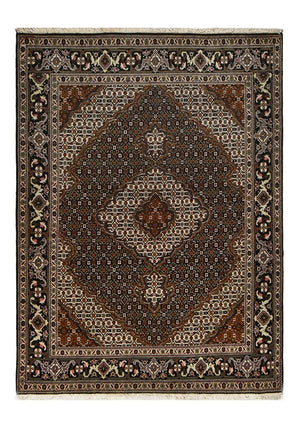 Alfombra Persa - Tabriz - Real - 198 x 148 cm - marrón oscuro