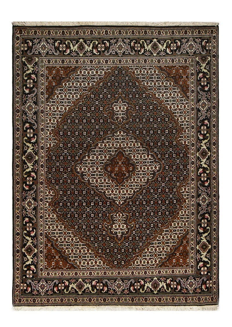 Alfombra Persa - Tabriz - Real - 198 x 148 cm - marrón oscuro