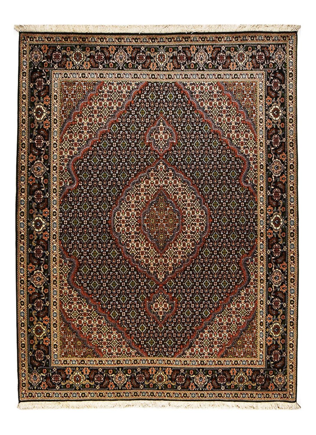 Alfombra Persa - Tabriz - Real - 202 x 150 cm - azul oscuro