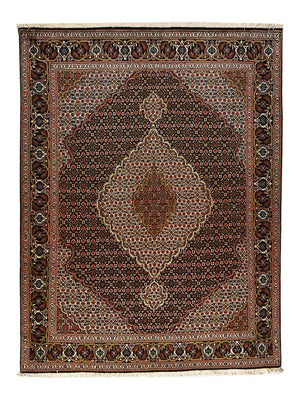 Alfombra Persa - Tabriz - Real - 195 x 150 cm - marrón oscuro