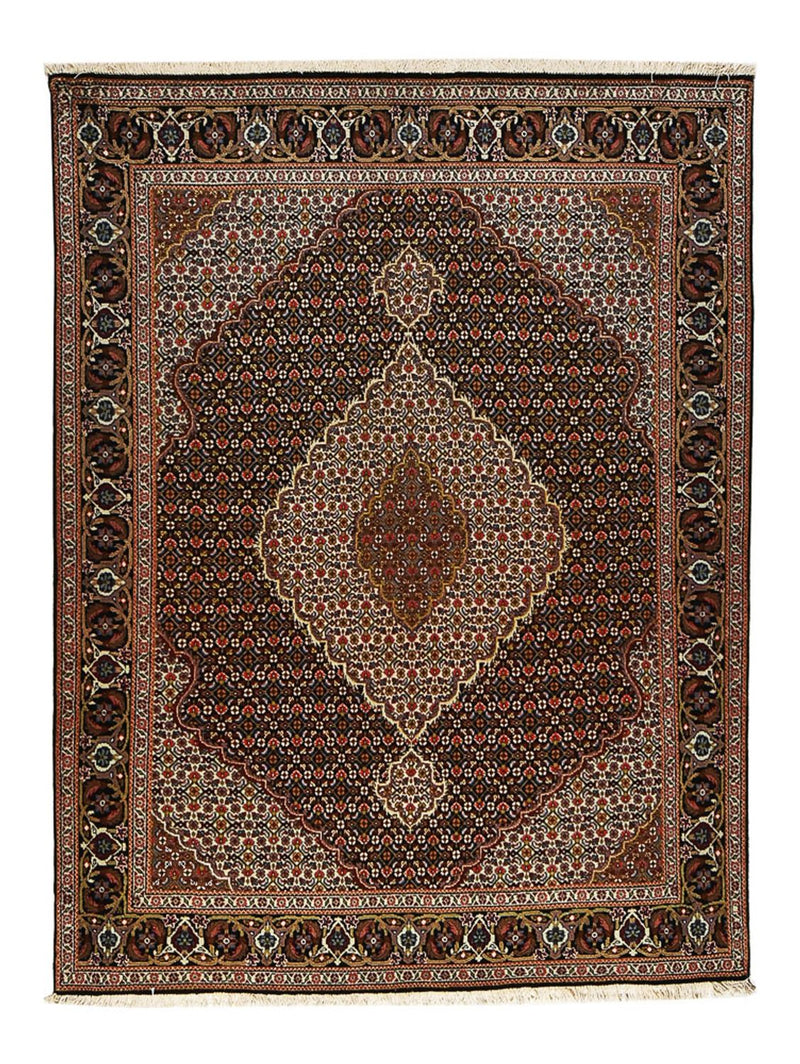 Alfombra Persa - Tabriz - Real - 195 x 150 cm - marrón oscuro