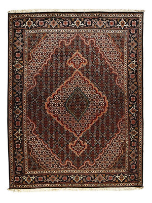 Alfombra Persa - Tabriz - Real - 198 x 150 cm - marrón oscuro