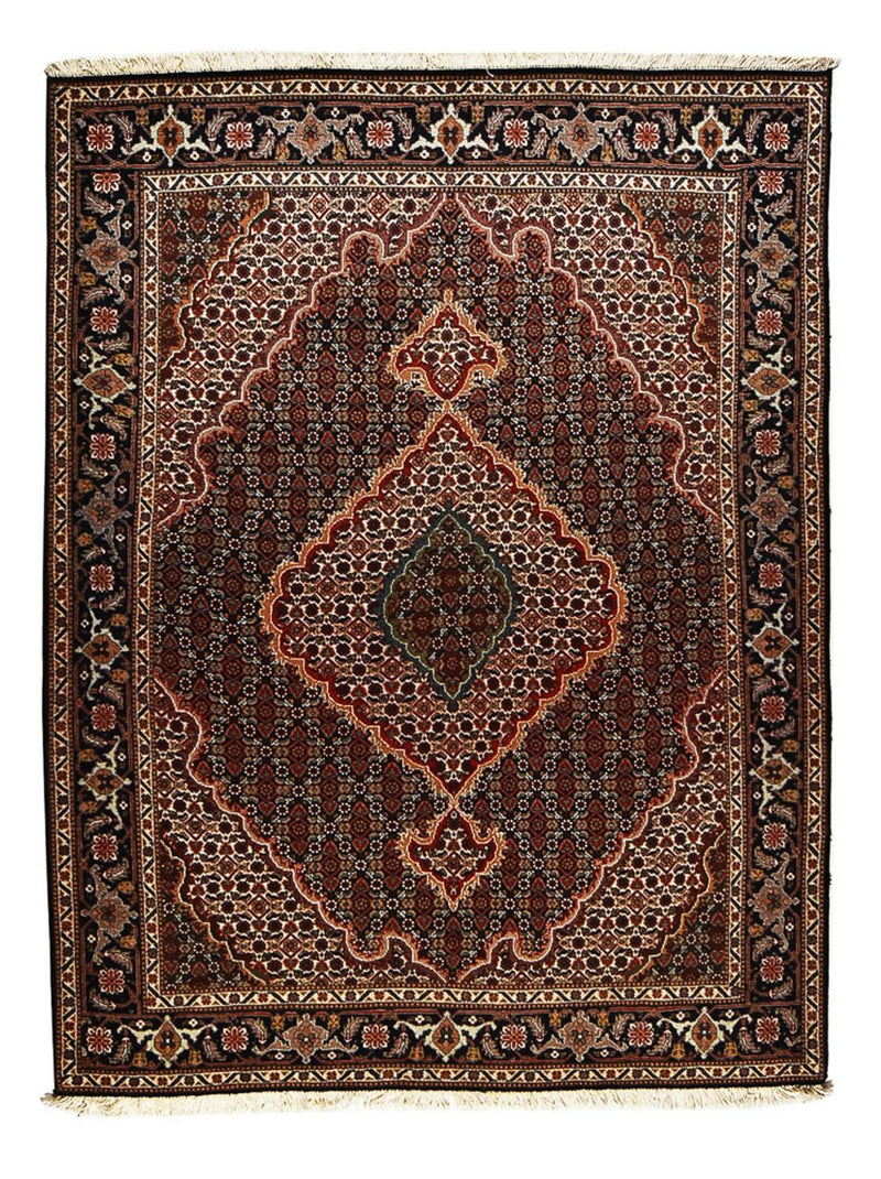 Alfombra Persa - Tabriz - Real - 198 x 150 cm - marrón oscuro