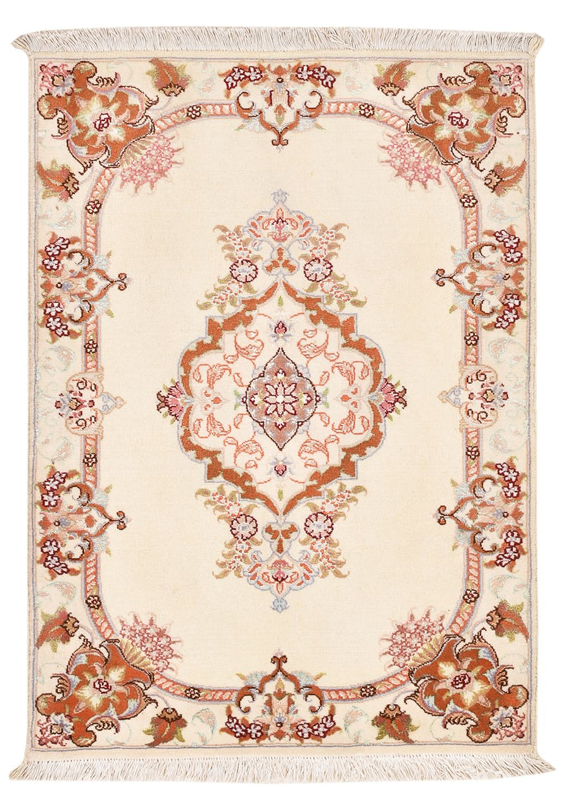 Alfombra Persa - Tabriz - Real - 90 x 60 cm - crema