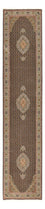 Alfombra de pasillo Alfombra Persa - Tabriz - Real - 396 x 82 cm - beige oscuro