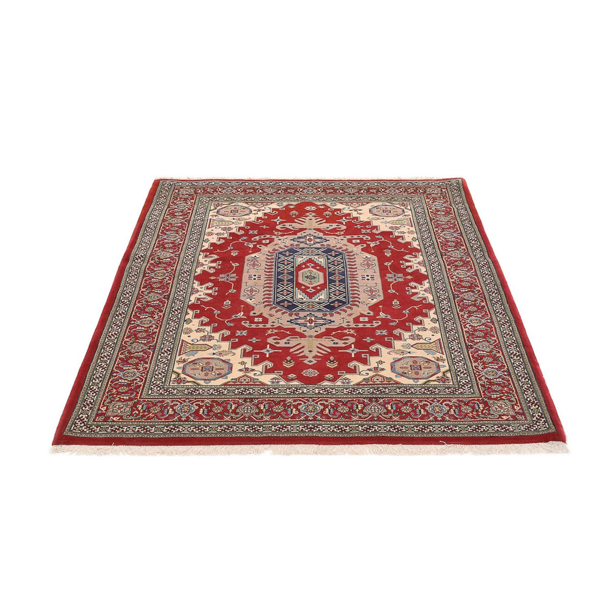 Alfombra Persa - Ghom - Royal - 204 x 132 cm - rojo