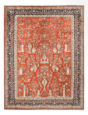 Alfombra persa - Real - Real - 399 x 303 cm - rojo