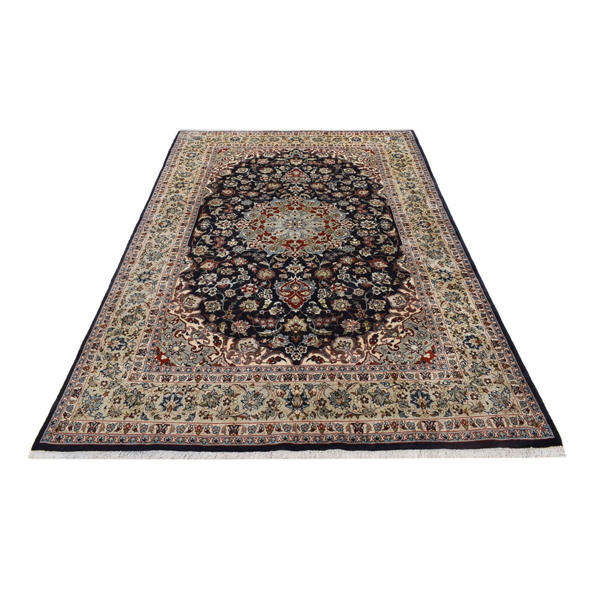 Alfombra persa - Real - Real - 295 x 192 cm - azul oscuro
