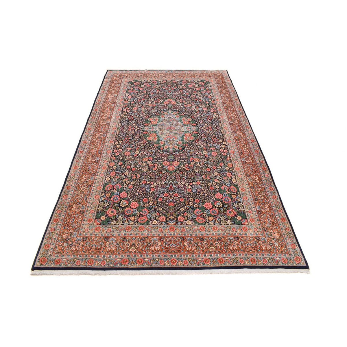 Alfombra persa - Real - 335 x 200 cm - azul oscuro