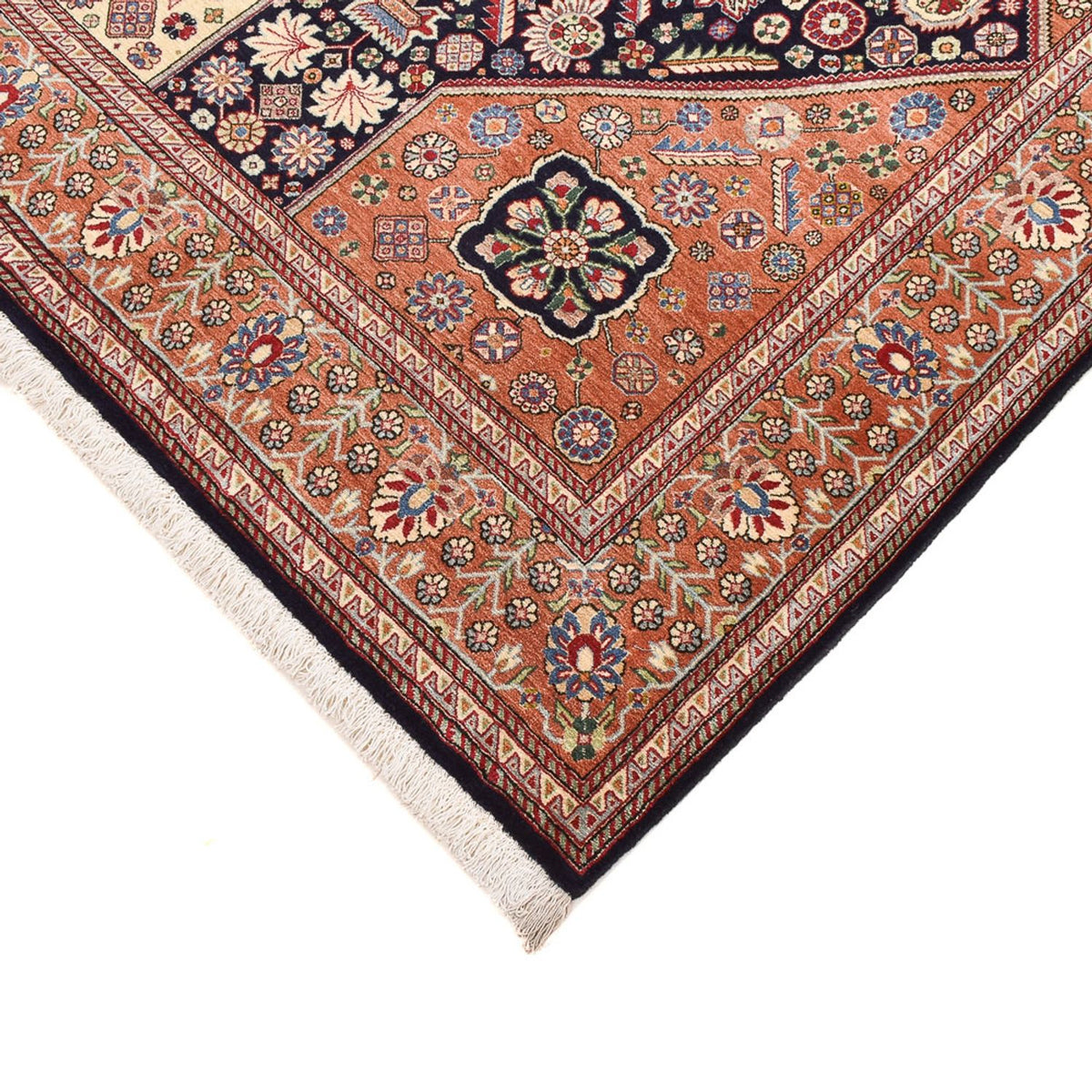 Alfombra Gabbeh - Persa Kashkuli - 205 x 144 cm - azul oscuro