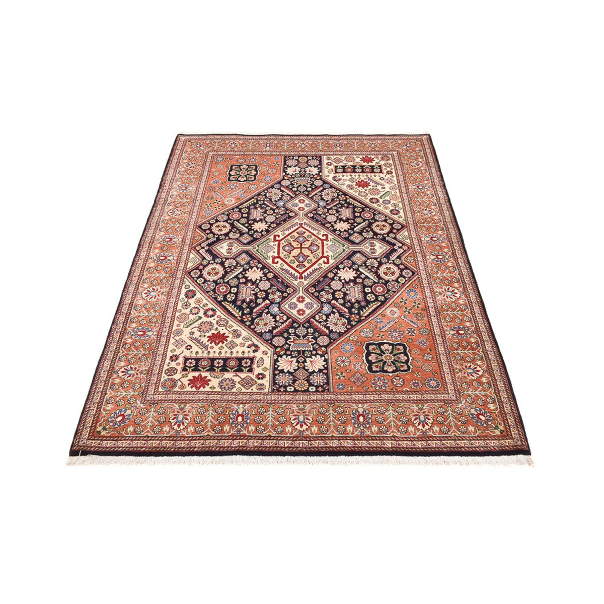 Alfombra Gabbeh - Persa Kashkuli - 205 x 144 cm - azul oscuro