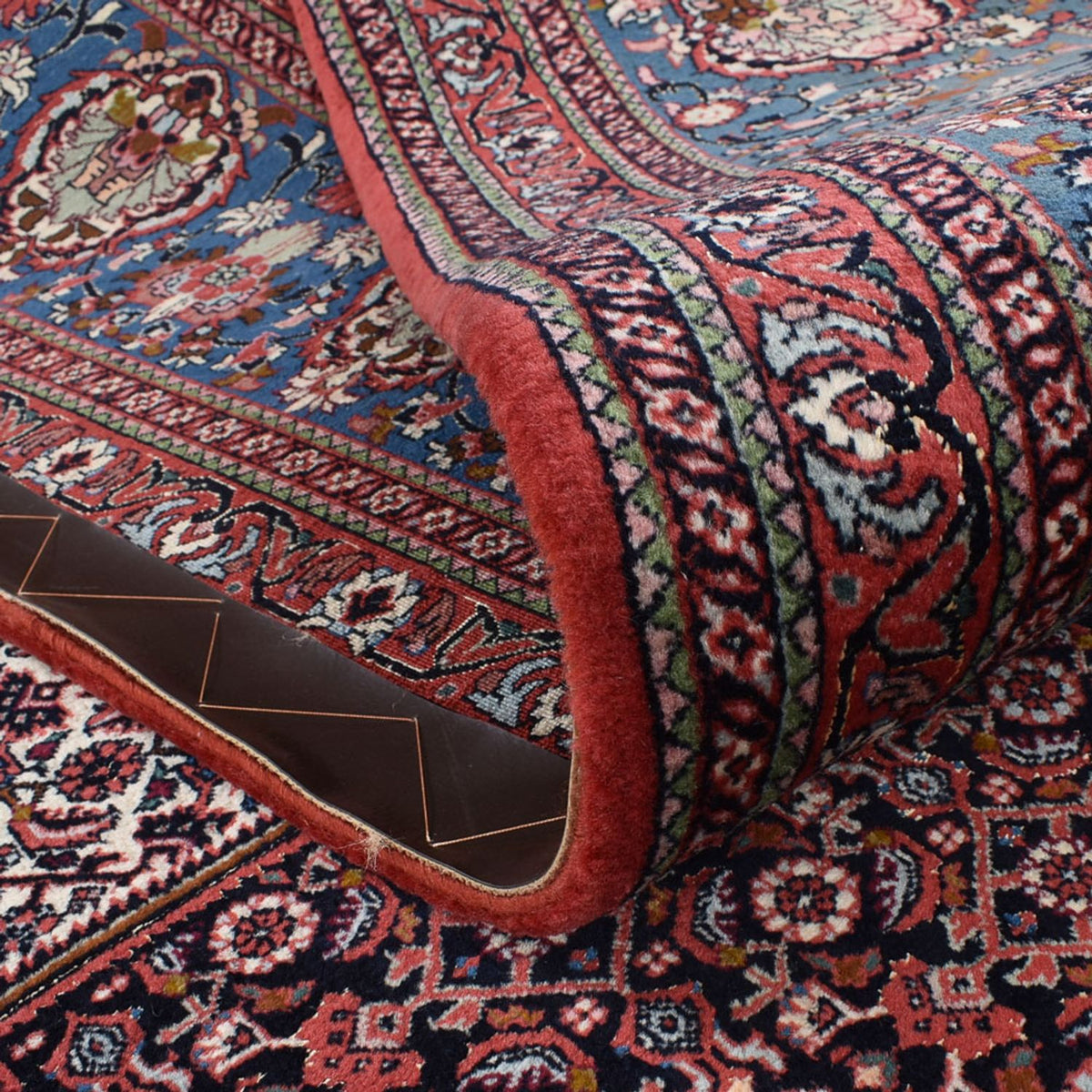 Alfombra persa - Bidjar - 395 x 302 cm - rojo oscuro