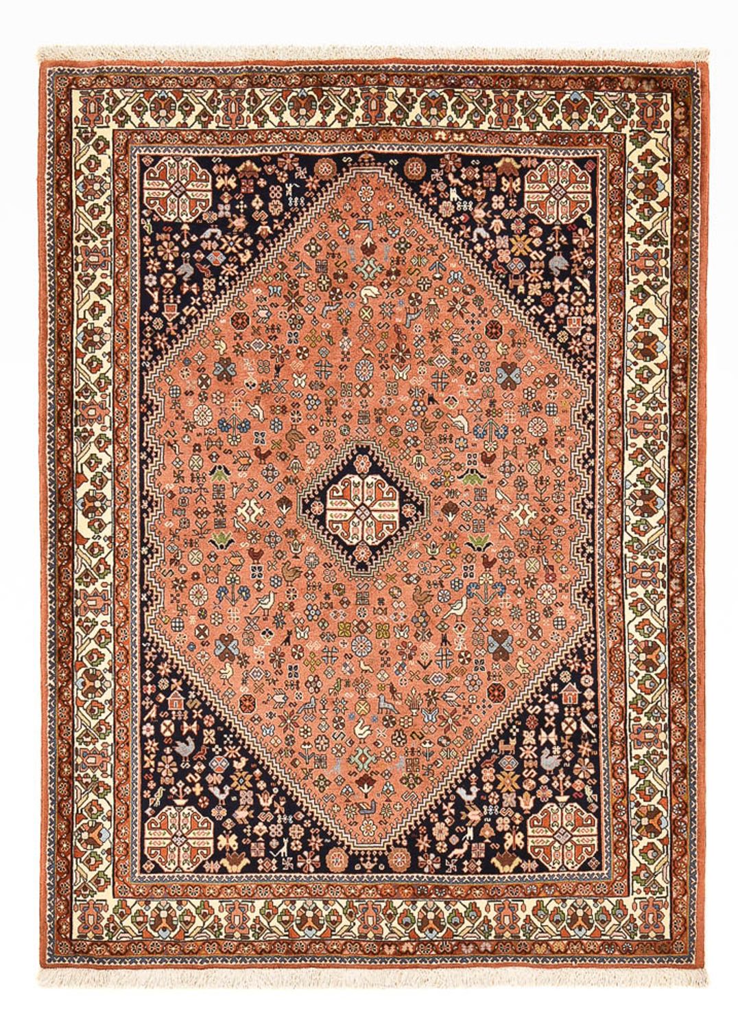 Alfombra Gabbeh - Persa Kashkuli - 197 x 145 cm - rojo claro