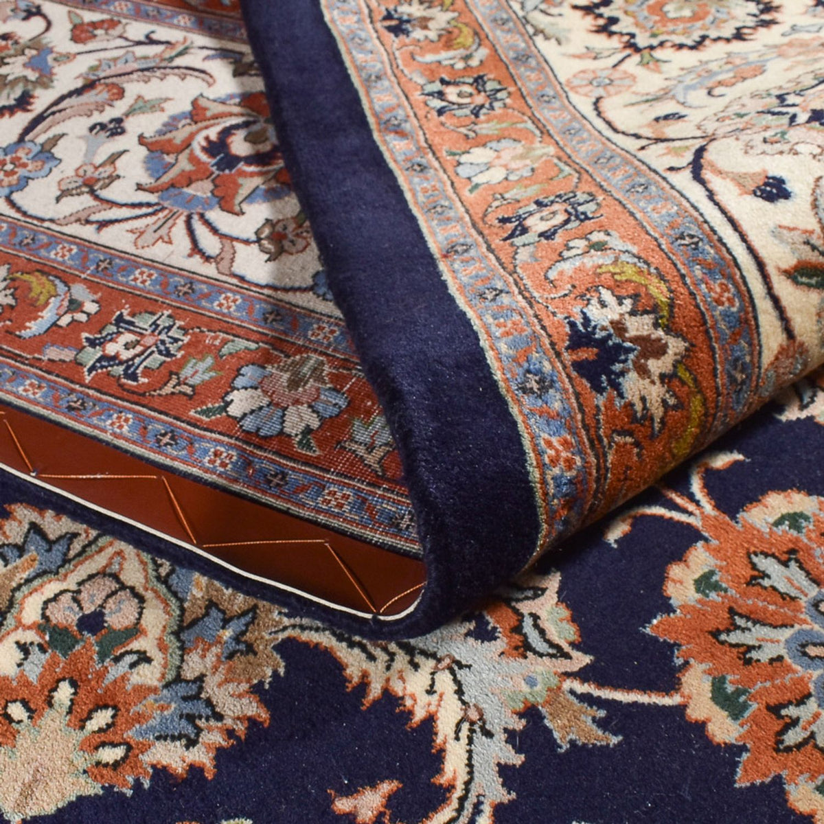 Alfombra persa - Clásica - Real - 390 x 295 cm - azul oscuro