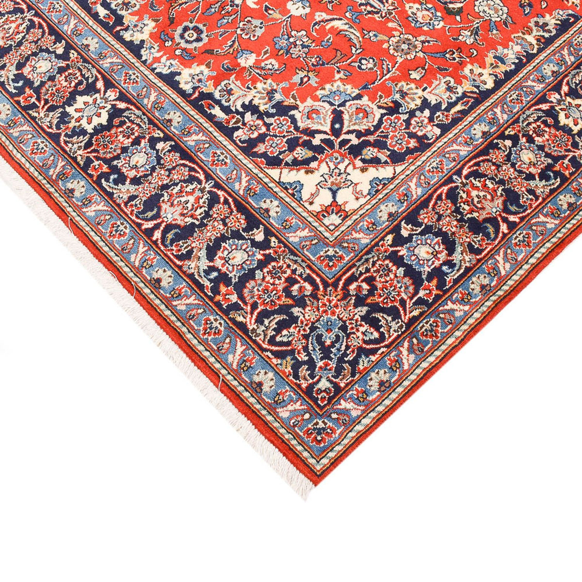 Alfombra persa - Keshan - 220 x 141 cm - rojo