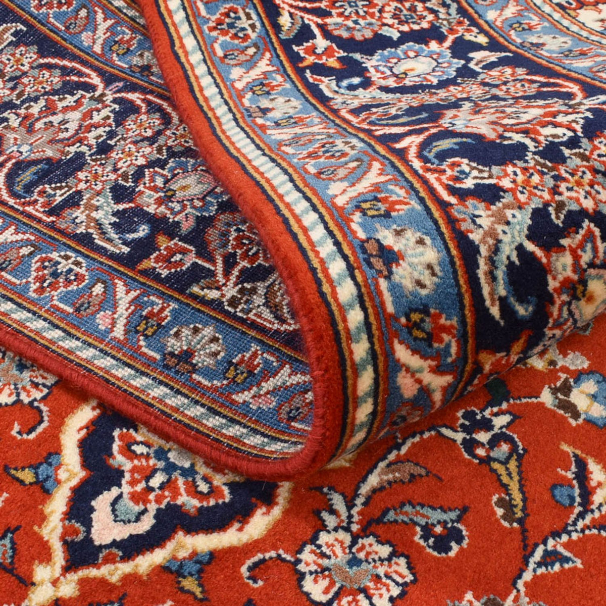 Alfombra persa - Keshan - 220 x 141 cm - rojo
