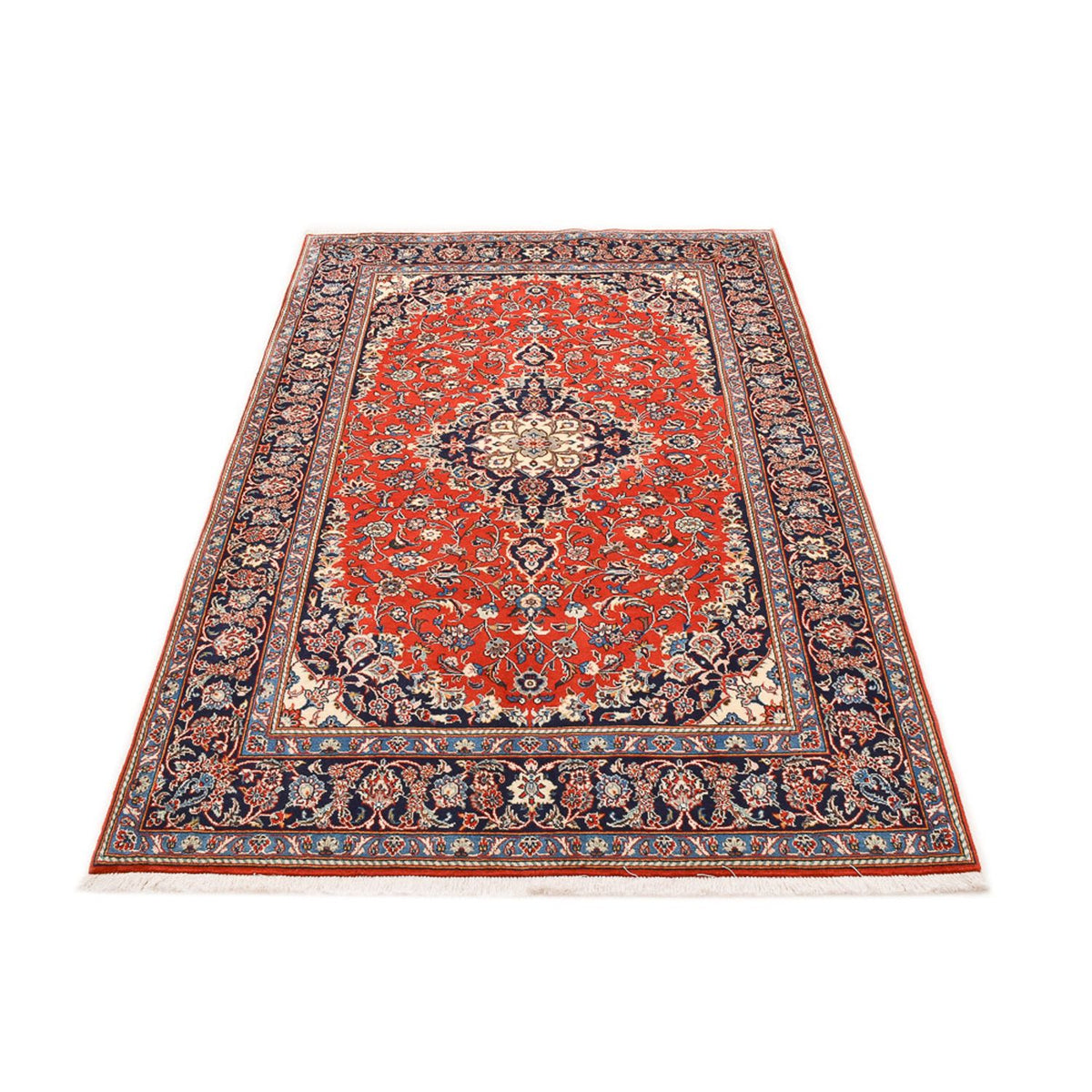 Alfombra persa - Keshan - 220 x 141 cm - rojo