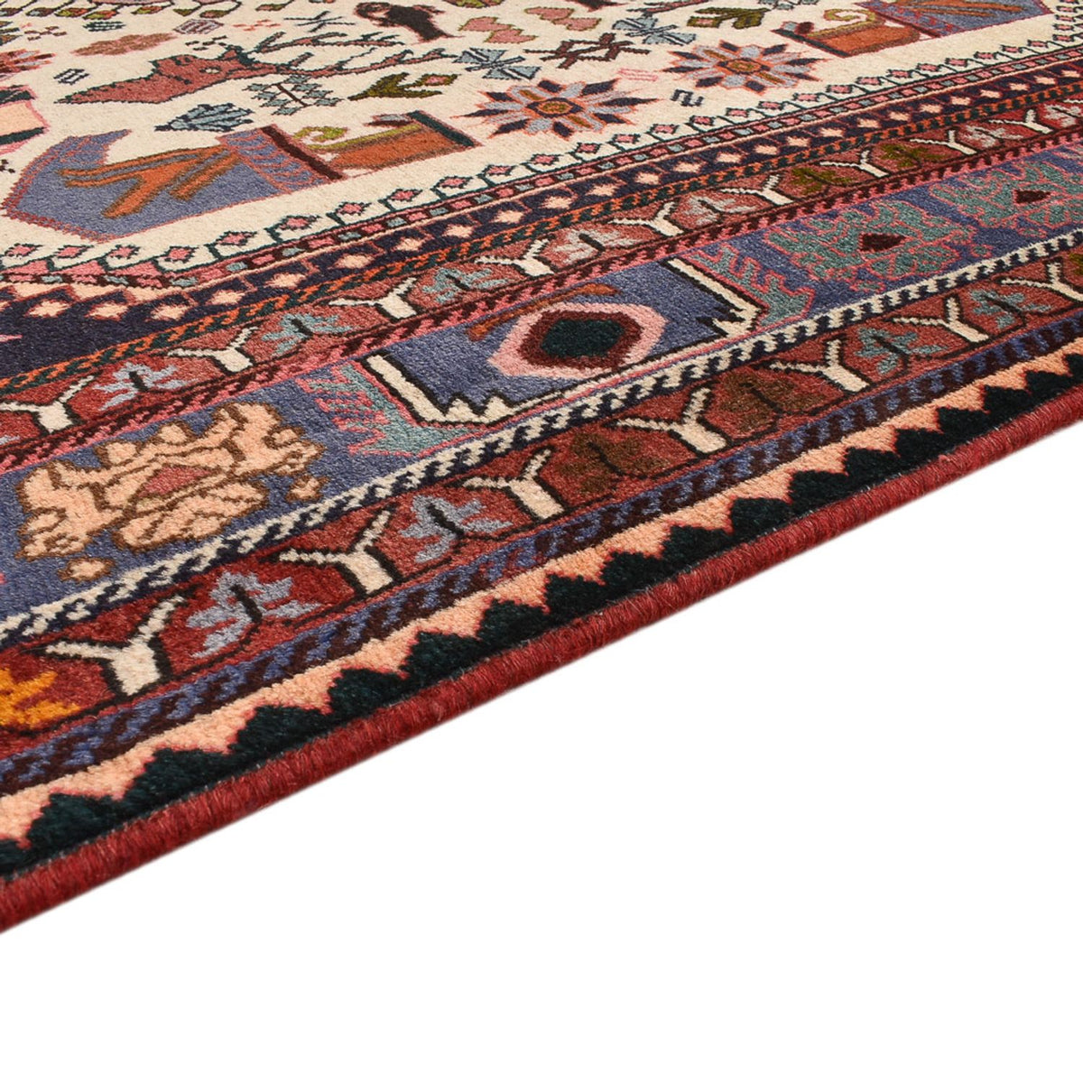 Alfombra Gabbeh - Persa Kashkuli - 252 x 156 cm - multicolor