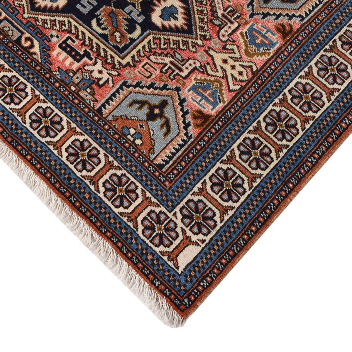 Alfombra persa - Keshan - 183 x 130 cm - rojo claro