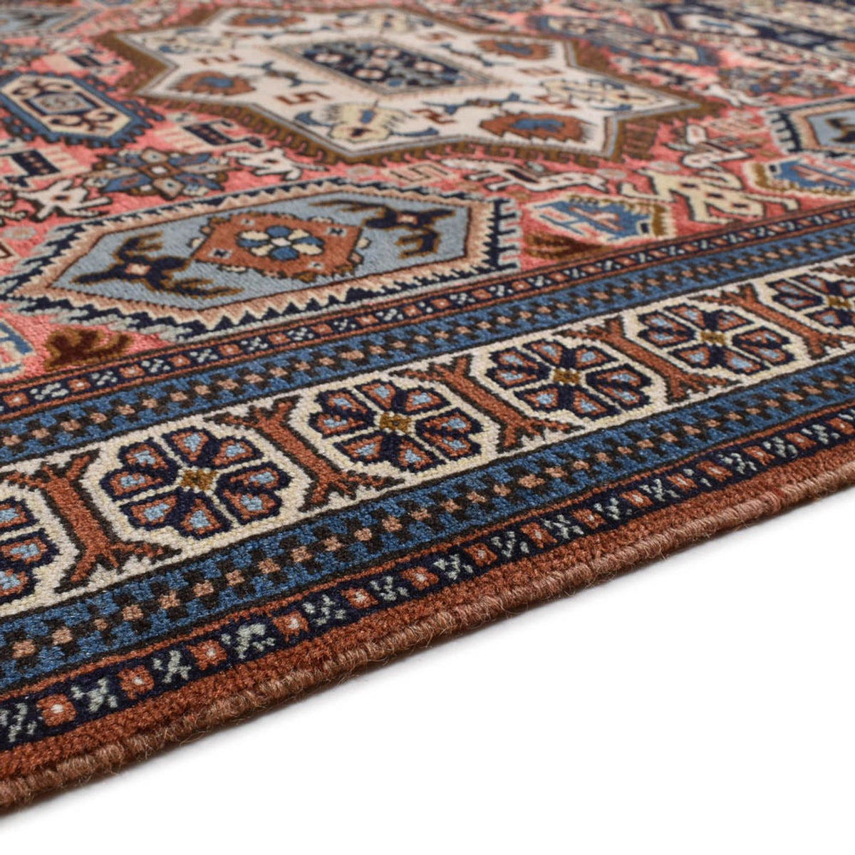 Alfombra persa - Keshan - 183 x 130 cm - rojo claro