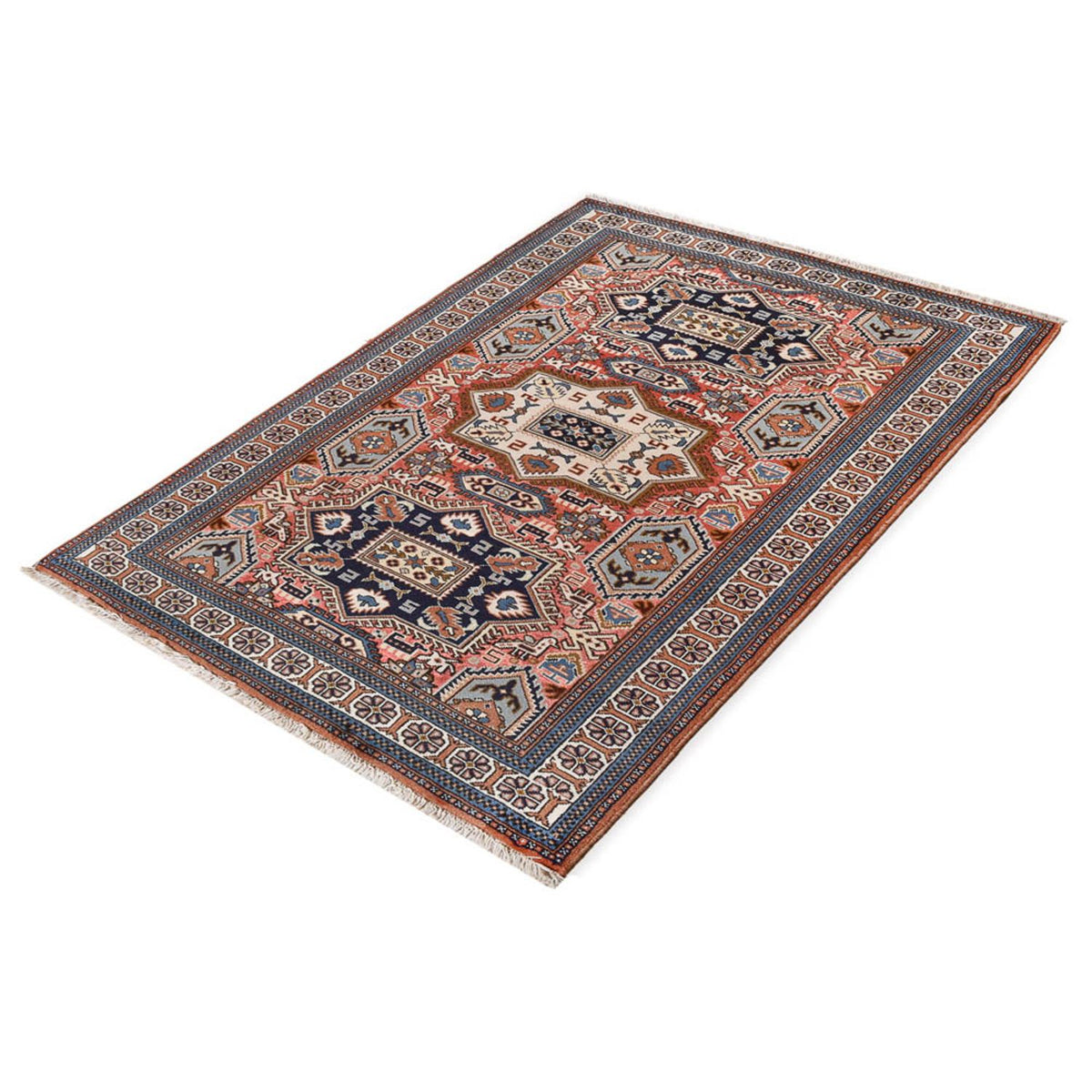 Alfombra persa - Keshan - 183 x 130 cm - rojo claro