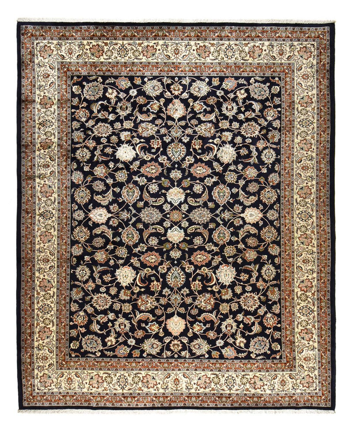 Alfombra persa - Clásica - Real - 377 x 298 cm - azul oscuro
