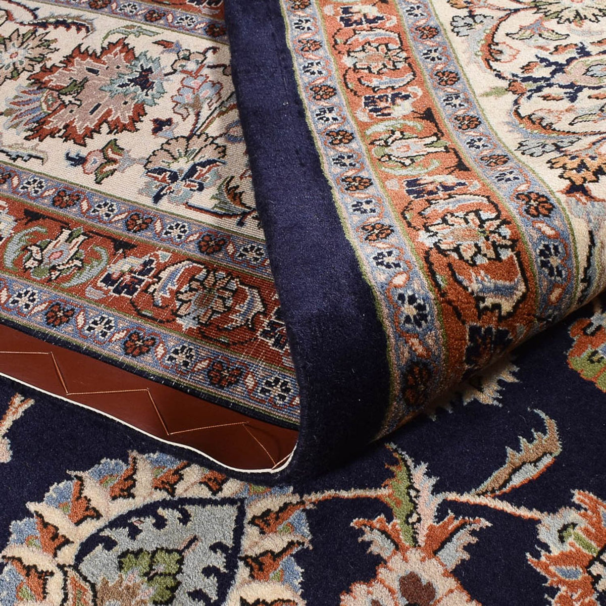 Alfombra persa - Clásica - Real - 377 x 298 cm - azul oscuro