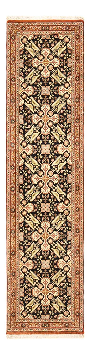 Alfombra de pasillo Alfombra Persa - Ghom - Royal - 205 x 50 cm - beige oscuro