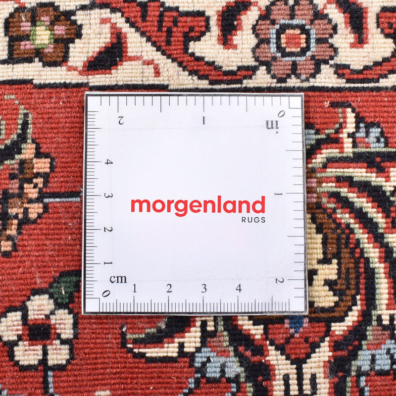 Alfombra persa - Bidjar redondo  - 200 x 200 cm - rojo oscuro