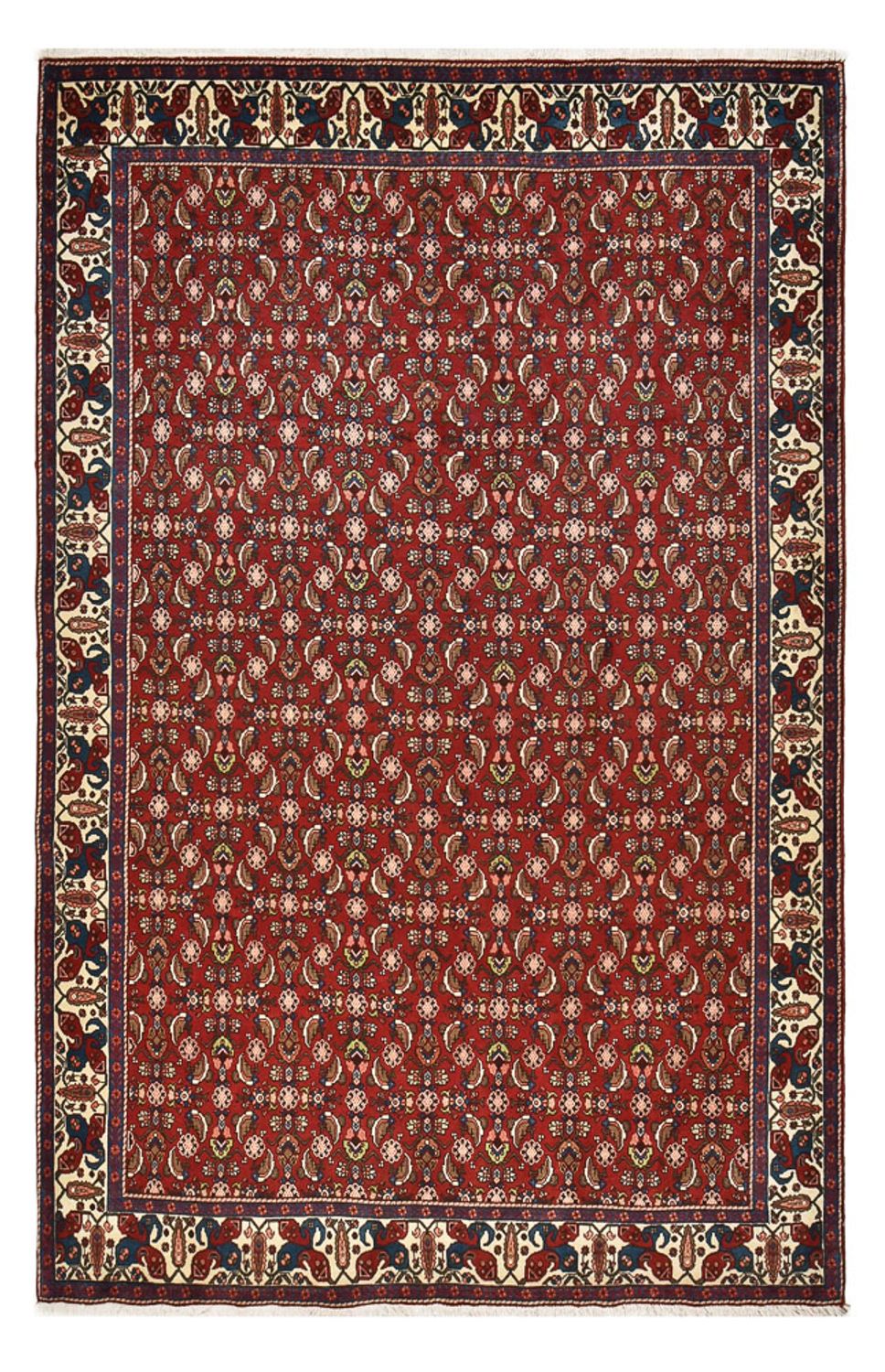 Alfombra persa - Bidjar - 316 x 204 cm - rojo oscuro