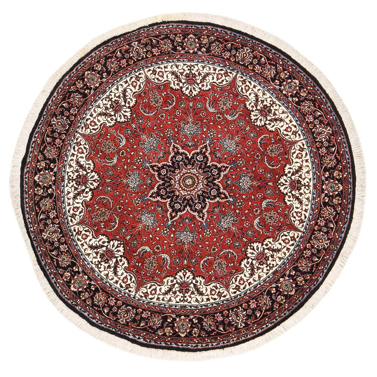 Alfombra persa - Bidjar redondo - 150 x 150 cm - rojo