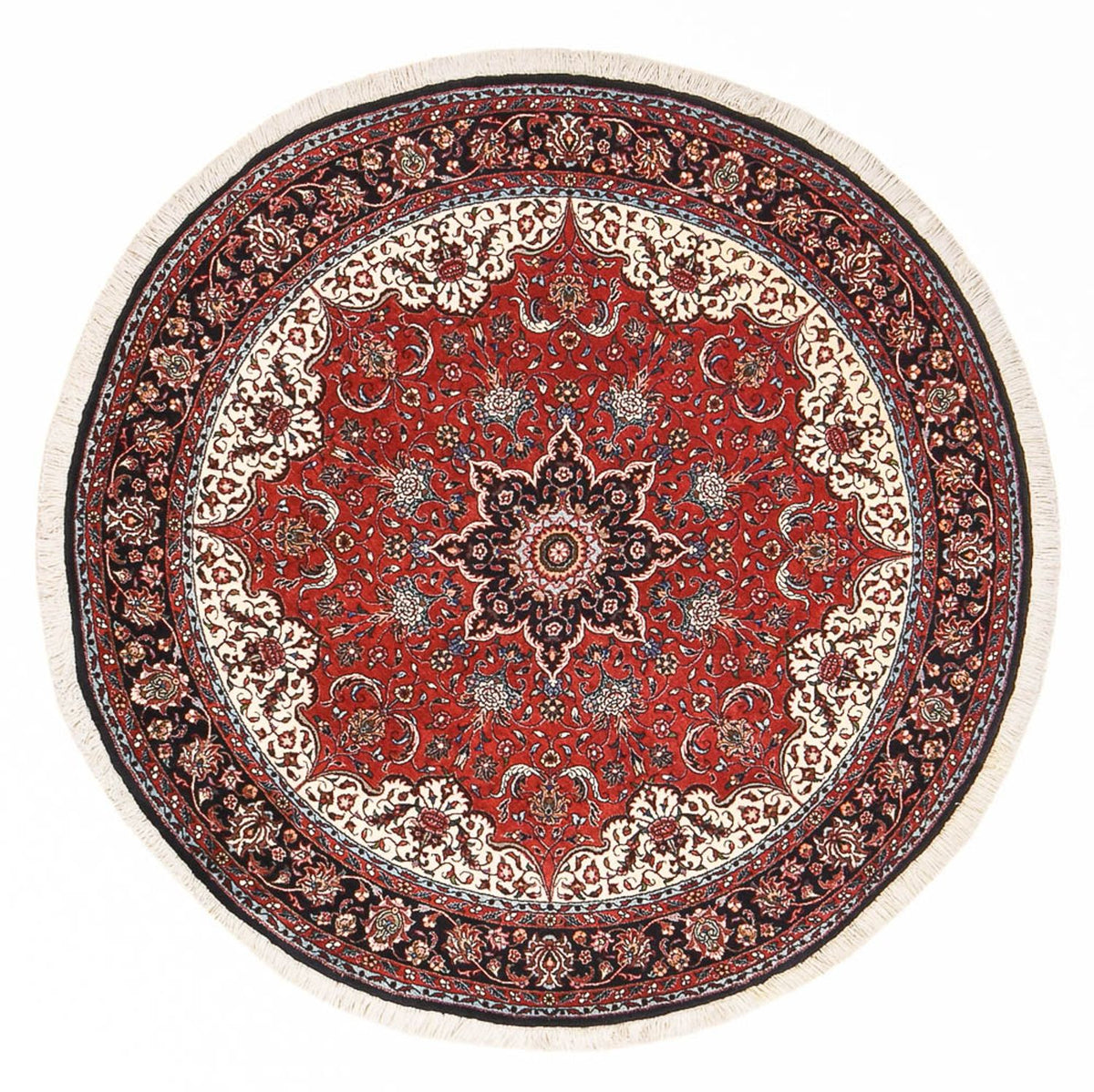Alfombra persa - Bidjar redondo  - 150 x 150 cm - rojo