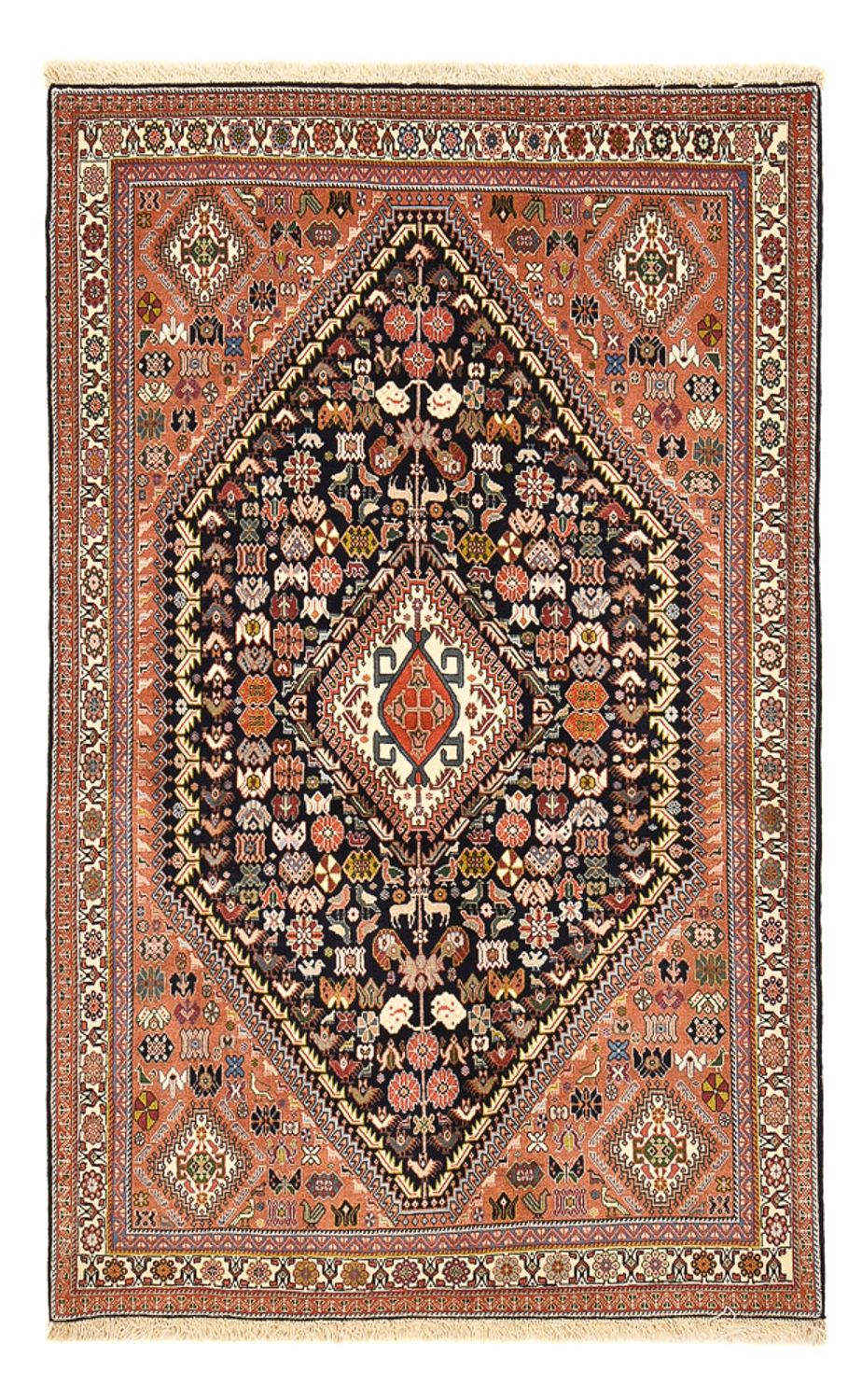 Alfombra Gabbeh - Persa Kashkuli - 207 x 130 cm - azul oscuro