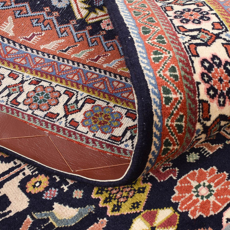 Alfombra Gabbeh - Persa Kashkuli - 207 x 130 cm - azul oscuro