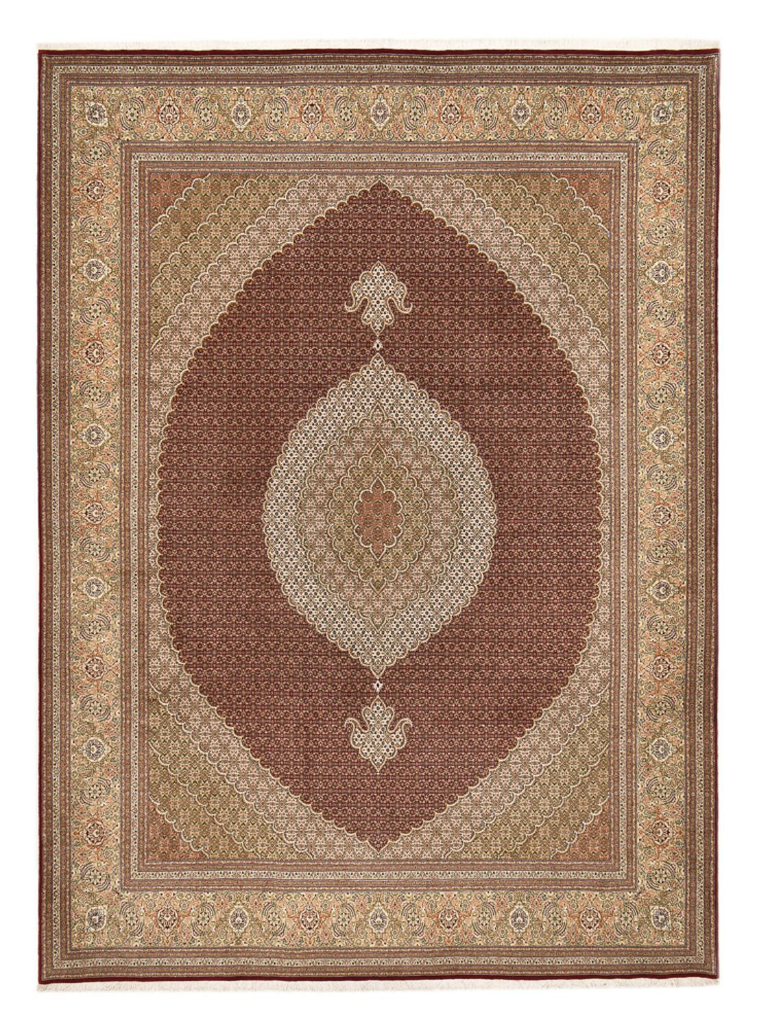 Alfombra Persa - Tabriz - Real - 407 x 301 cm - beige oscuro