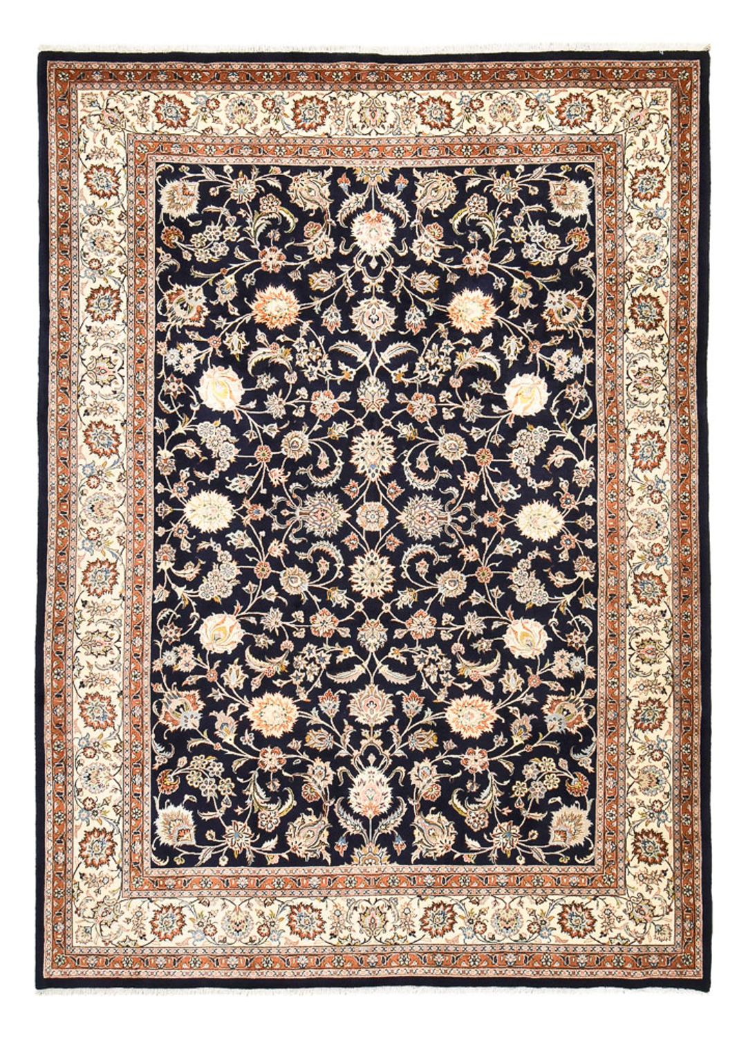 Alfombra persa - Clásica - Real - 349 x 248 cm - azul oscuro