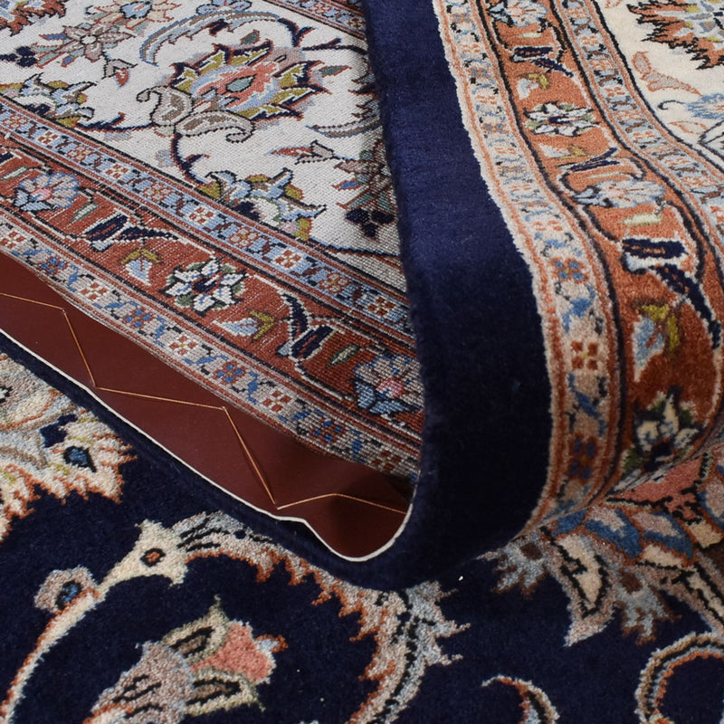 Alfombra persa - Clásica - Real - 349 x 248 cm - azul oscuro
