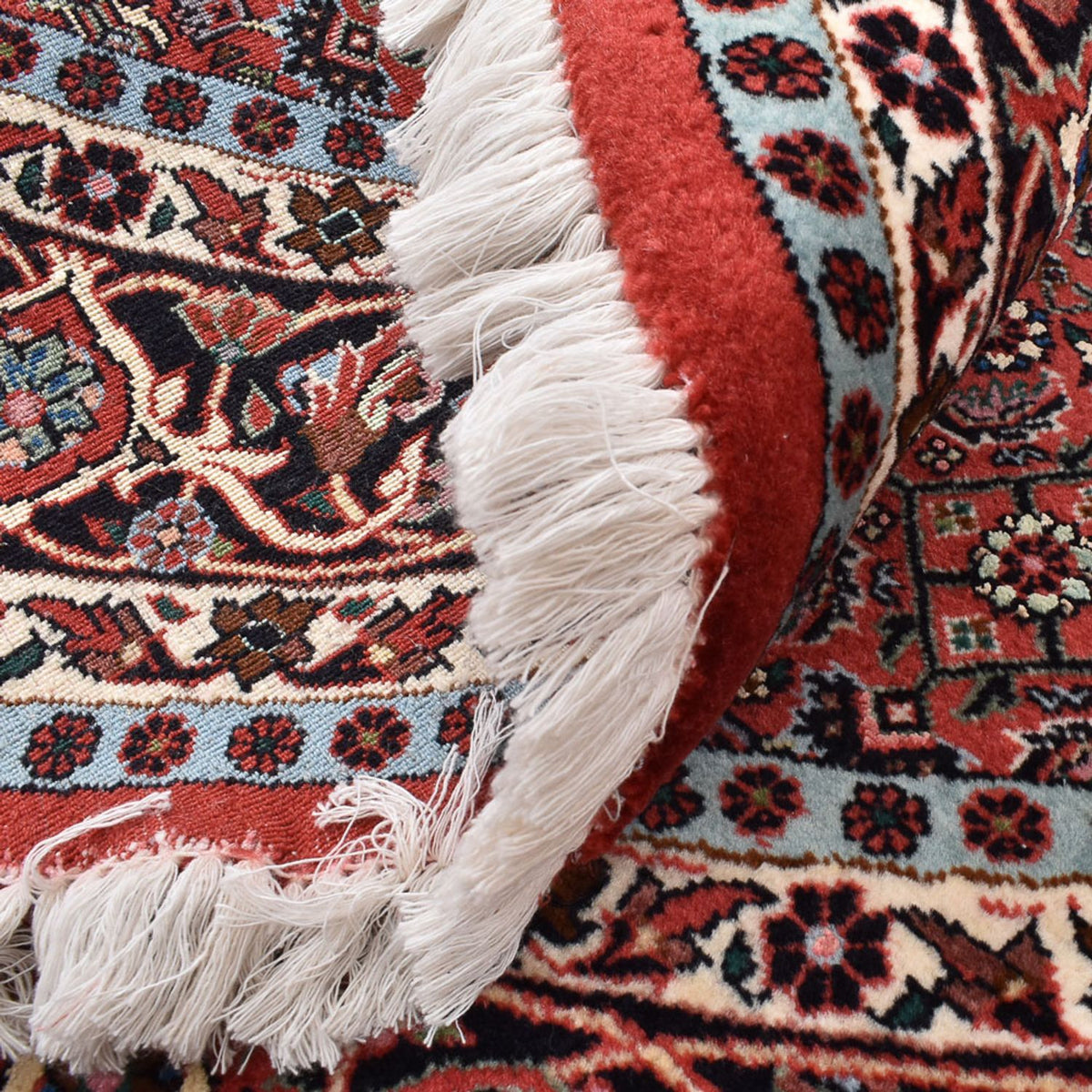 Alfombra persa - Bidjar redondo  - 150 x 150 cm - rojo oscuro