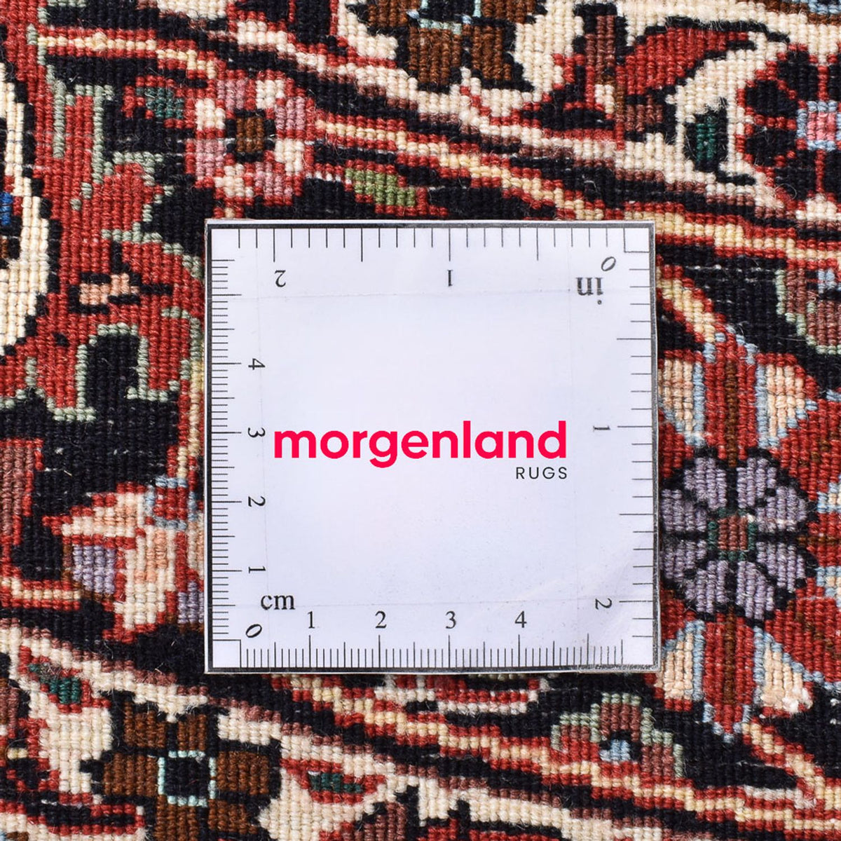 Alfombra persa - Bidjar redondo  - 150 x 150 cm - rojo oscuro