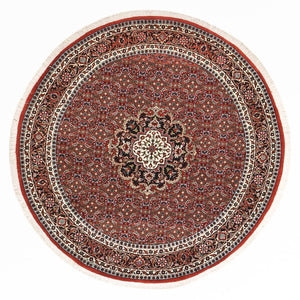 Alfombra persa - Bidjar redondo  - 150 x 150 cm - rojo oscuro