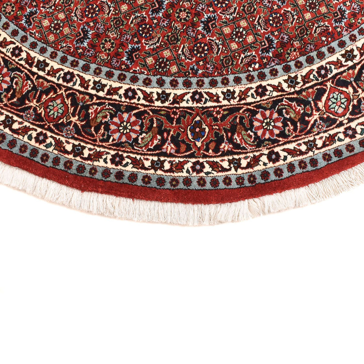 Alfombra persa - Bidjar redondo - 150 x 150 cm - rojo oscuro