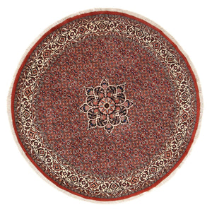 Alfombra persa - Bidjar redondo  - 170 x 170 cm - rojo oscuro