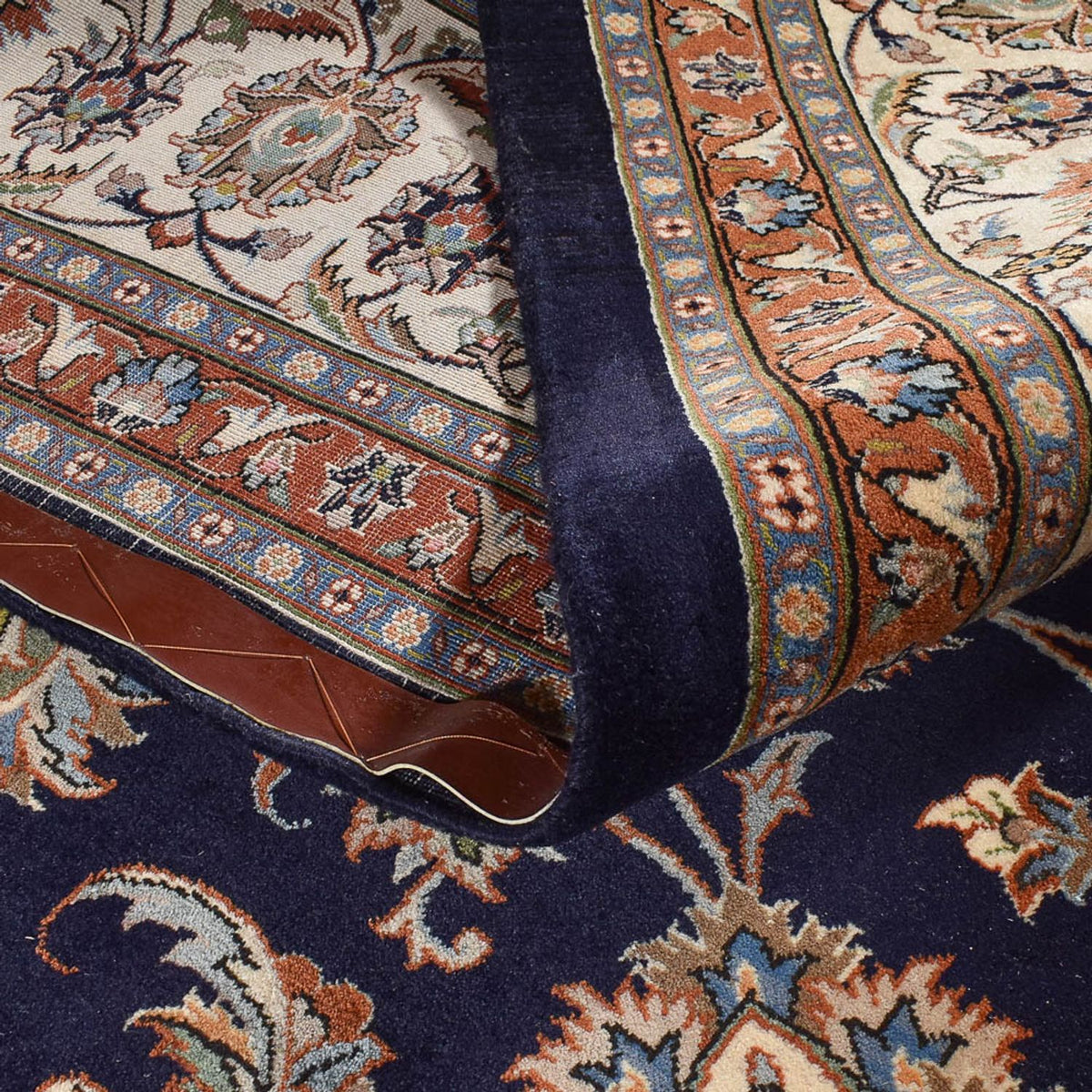 Alfombra persa - Clásica - Real - 390 x 297 cm - azul oscuro