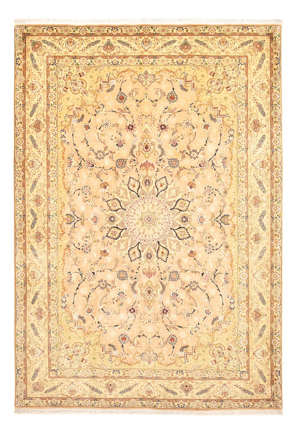 Alfombra Persa - Tabriz - Real - 294 x 203 cm - amarillo