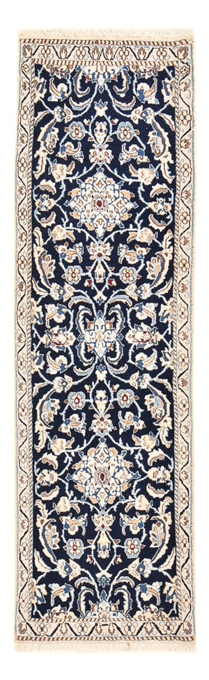 Alfombra de pasillo Alfombra Persa - Nain - Real - 185 x 56 cm - azul oscuro