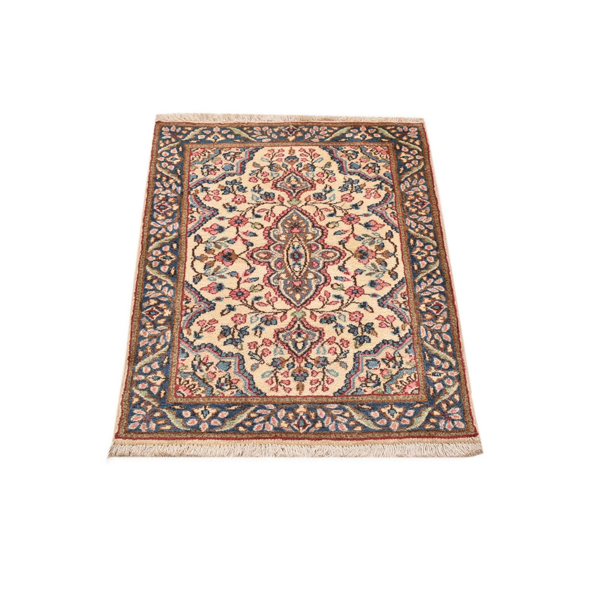 Alfombra persa - Real - 84 x 57 cm - crema