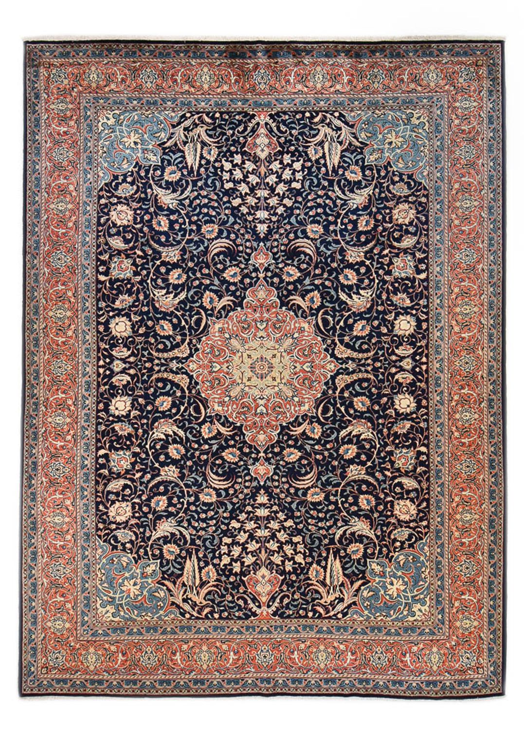 Alfombra persa - Clásica - 400 x 281 cm - azul oscuro
