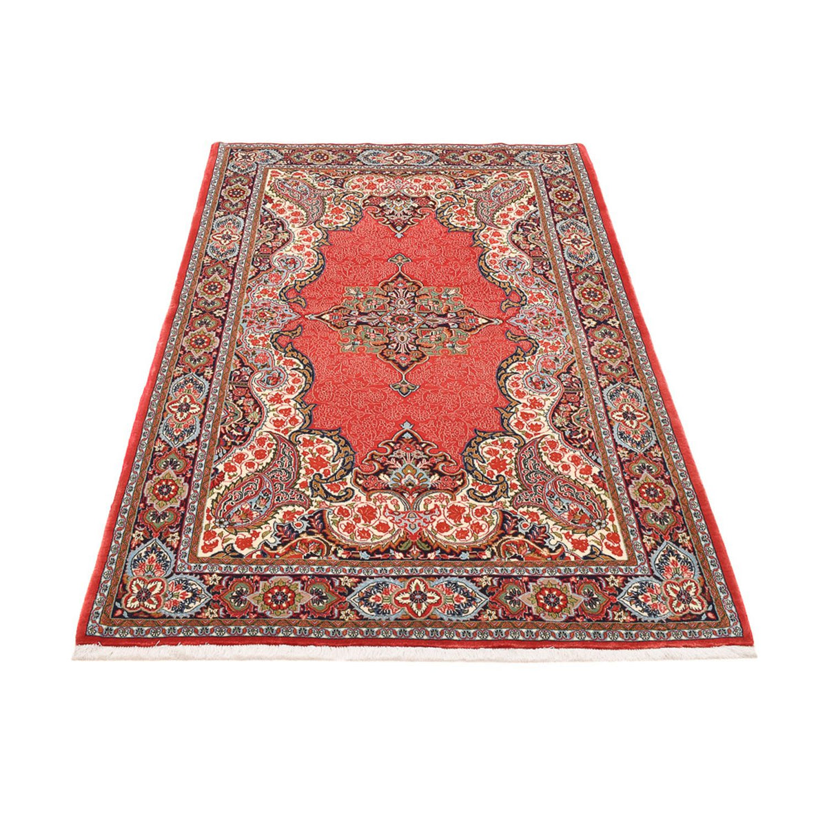 Alfombra Persa - Ghom - Royal - 205 x 132 cm - rojo